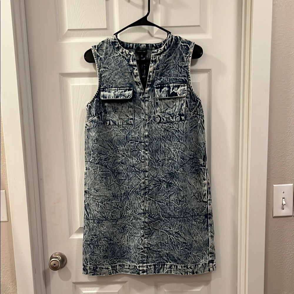 Western Style Sleeveless Denim Jean Dress